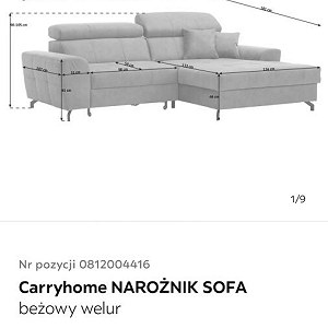 Sofa narożna z możliwością podziału na 2 części 