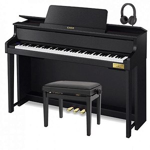 Hybrydowe pianino ze stołkiem