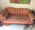 Szezlong art deco paski sofa do obicia OKAZJA