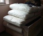 sofa (złożona, kompaktowy rozmiar), waga ok 100kg