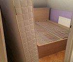 Materac 180x200, łóżko IKEA (rozłożone), biurko