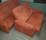 meble: kanapa 3osobowa, 2 osobowa, fotel, pufa