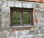 5 okien drewnianych, skrzyniowych