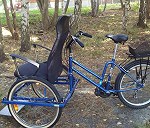 Trzykolowy rower riksza dla osoby  niepełnosprawnej