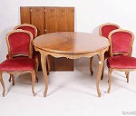 stół okrągły i 4 krzesła