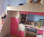 Łóżko 160X200 +materac dwa łóżka dziecięce 90X200  dwa biurka dwie szafy pojedyncze schody do łóżka