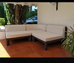 3 módulos de 1m sofá exterior