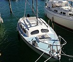 Trailer sailboat twin keel. Fits on autotrailer.