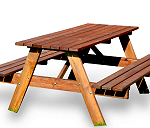 50 szt. drewnianych stołów/ławek piknikowych