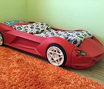 Lekkie łóżko w kształcie auta z plastiku