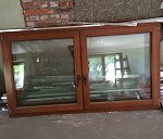 Okna drewniane 2szt (205x110cm)