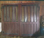 brama garażowa drewniana (z szybkami)
