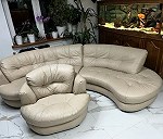 Sofa czteroosobowa x 1 - dzielona na pół, Fotel x 1