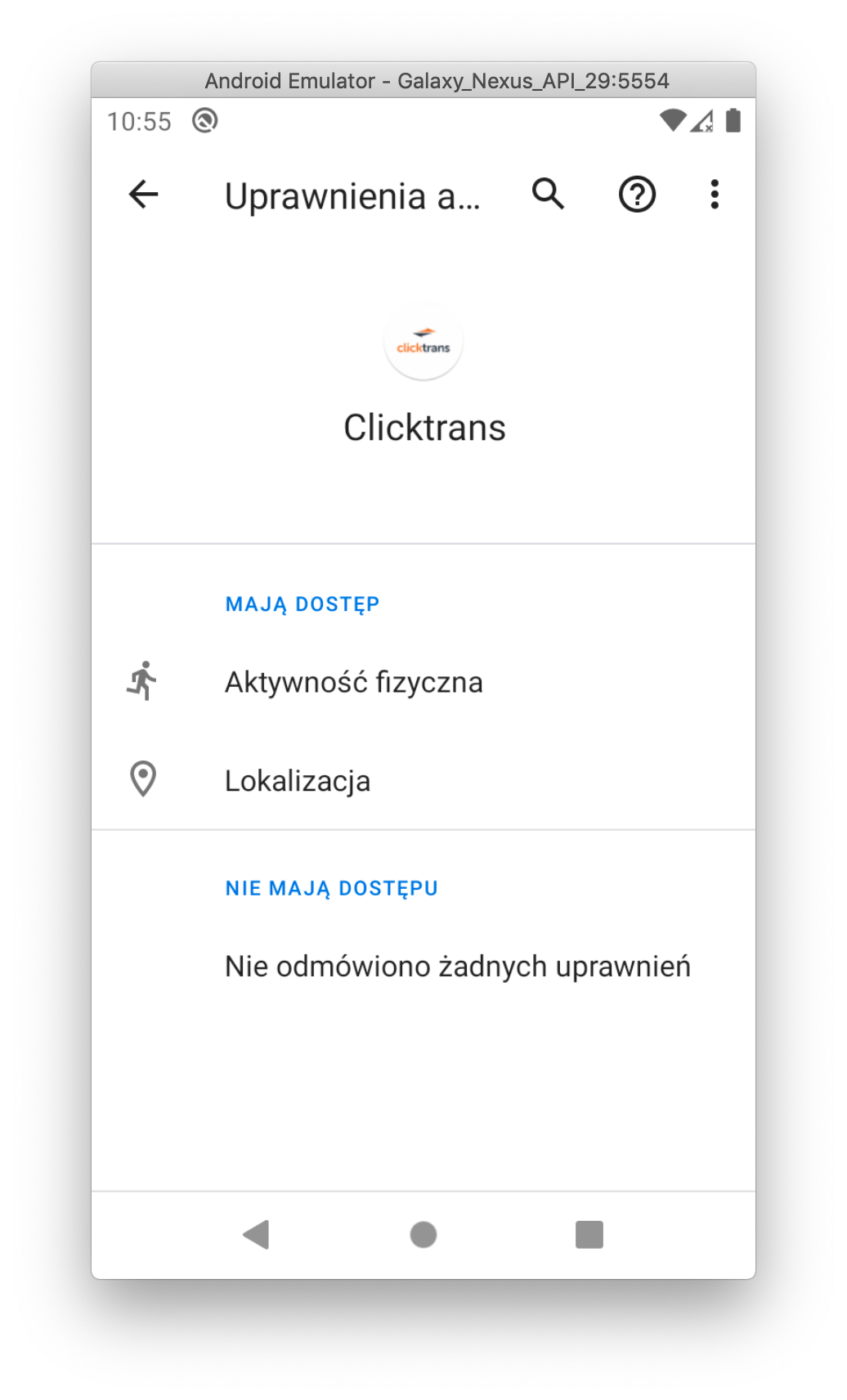 aplikacja Clicktrans na Android