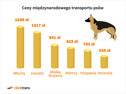 Ceny międzynarodowego transportu psów